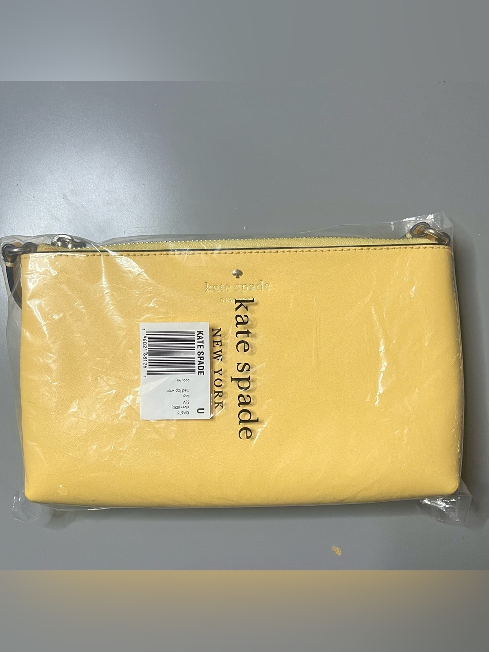 Kate Spade Lucy Medium Zip Crossbody Bag Yellow Leather Tassel NWOT Never Used - Picture 4 of 6